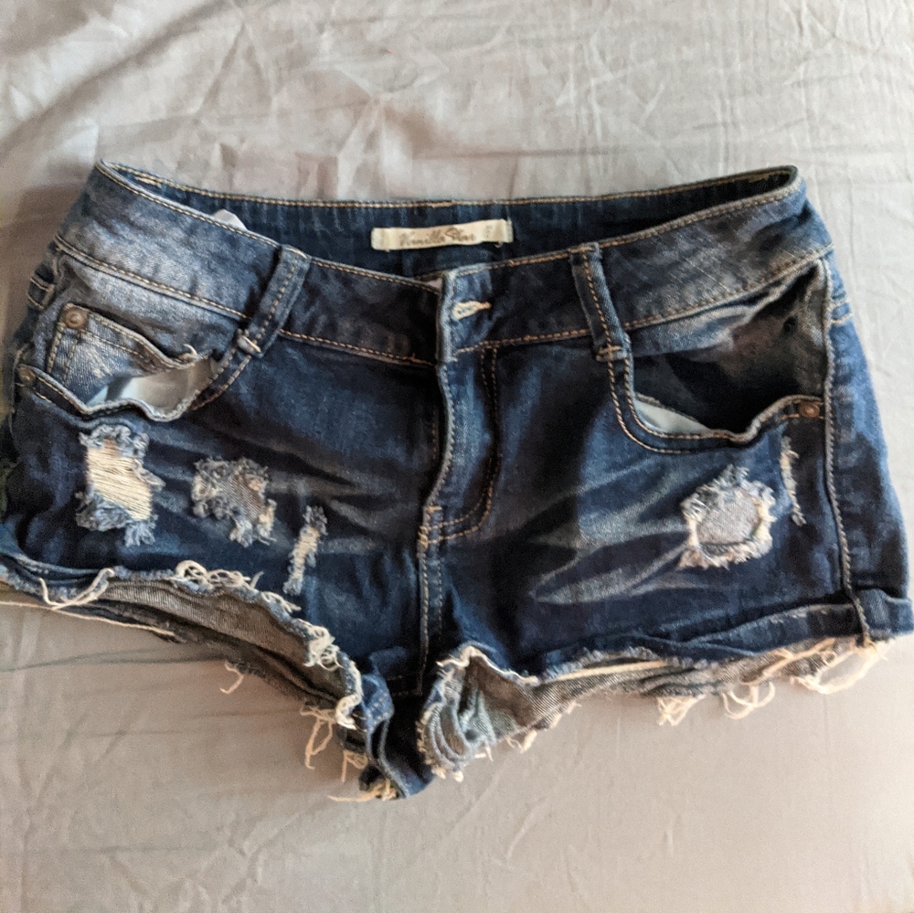 Super short distressed shorts